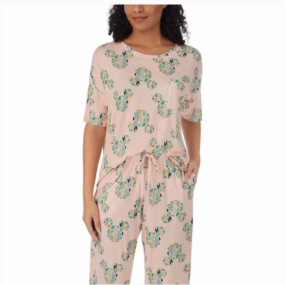 NWT Mickey Mouse Character Ladies' Capri 2-piece Pajama - Picture 2 of 4